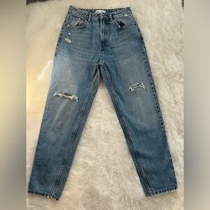 Zara Distressed Blue Jeans